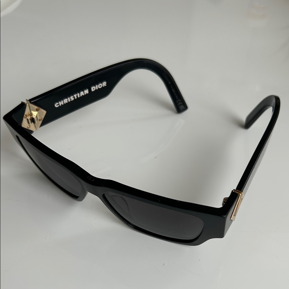 Dior Black Sunglasses with Gold Accents